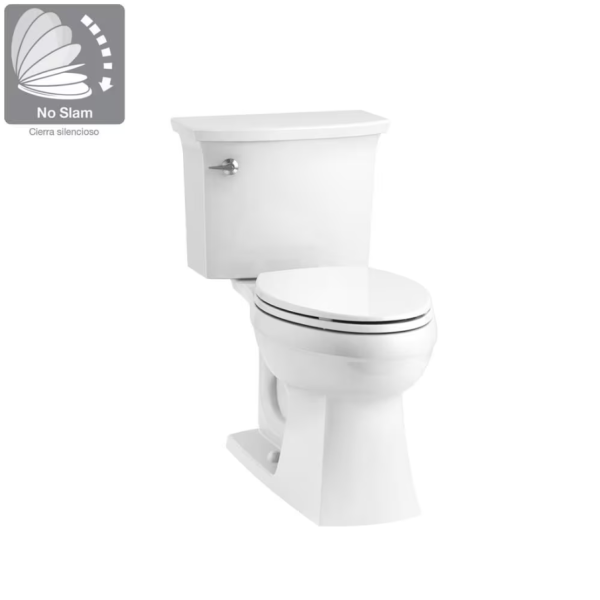 KOHLER Elmbrook The Complete Solution 2-Piece 4.8 LPF Single Flush Elongated Toilet in White - Image 2